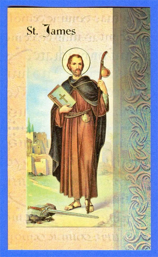St. James the Apostle Folding Prayer Card, # 18396