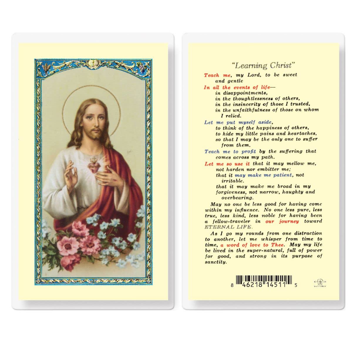 Learning Christ Laminated Holy Card, 25-Pack, # 99987