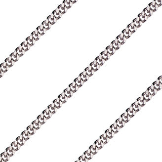 24" Curb Chain, 2.9mm wide, Light Rhodium Plate, # 18425