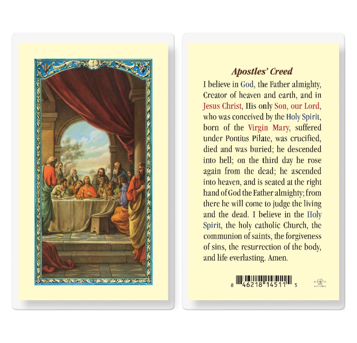 Apostles' Creed Laminated Holy Card, 25-Pack, # 99837