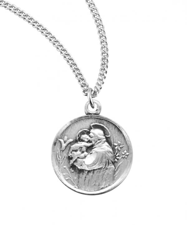Sterling St. Anthony Crown of Thorns Medal, 1/2", Your choice of chain, # 21906|