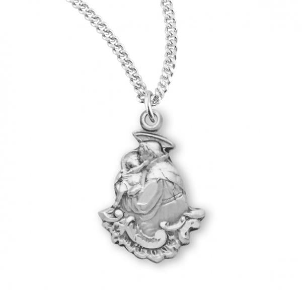 St. Anthony Sterling Medal, 16mm, Your choice of chain, # 21908