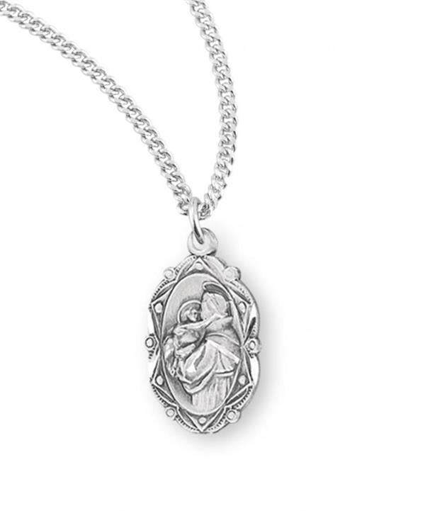 St. Anthony Sterling Medal, .7", Your choice of chain, # 21909|