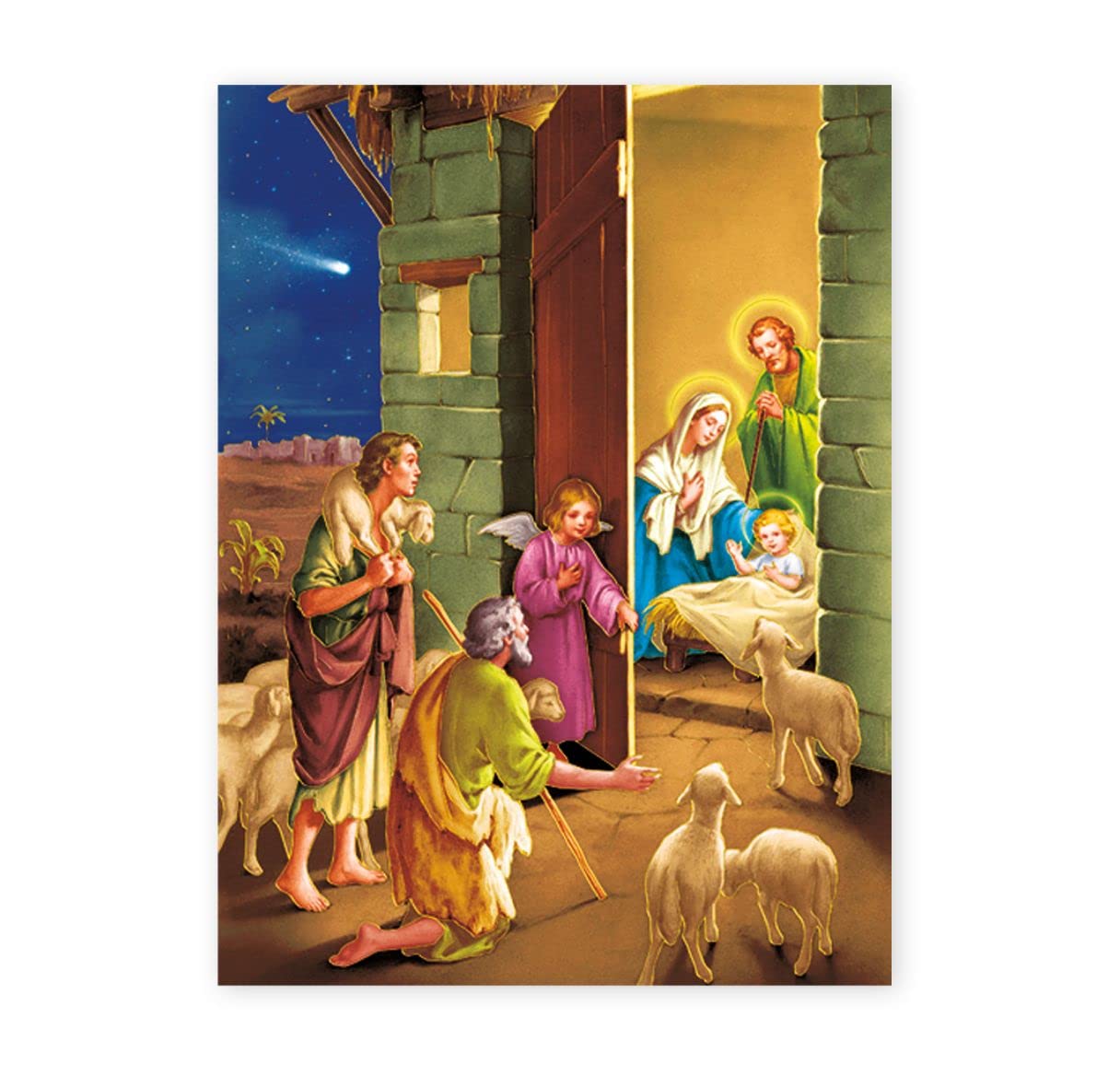 19" x 27" Poster of the Nativity, Italian gold embossed, #, 98465