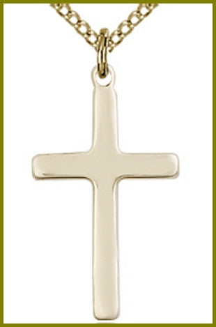 7/8" 14kt Gold Filled Cross, Your Choice of Chain # 2260