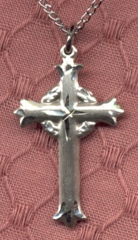 Fleur Sterling Cross Necklace, Your Choice of Chain # 2290
