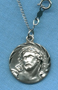 Ecce Homo Sterling Medal, Your Choice of Chain # 2293