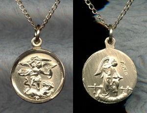 Small St. Michael 14kt Gold Filled, Medal, Your Choice of Chain, # 97021|