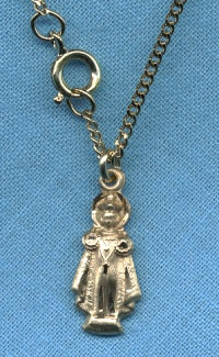 Infant Of Prague 14kt Gold Filled Necklace, Your Choice of Chain # 2297