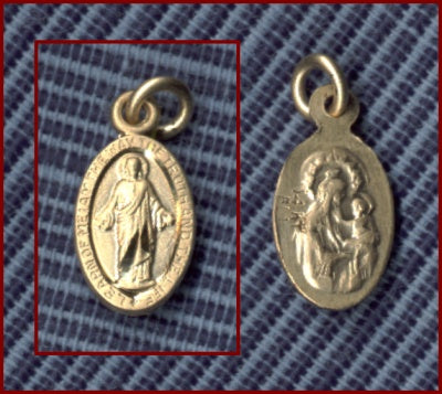 Scapular Medal In 14Kt. Gold, Free Chain, # 22