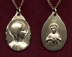 7/8" Blessed Mother Medal 14kt Gold Filled, Your Choice of Chain # 2321