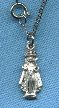 Infant Of Prague Sterling Necklace, Your Choice of Chain, # 2331