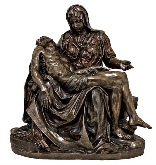 Veronese Pieta Bronzed Resin Statue 31", 2336