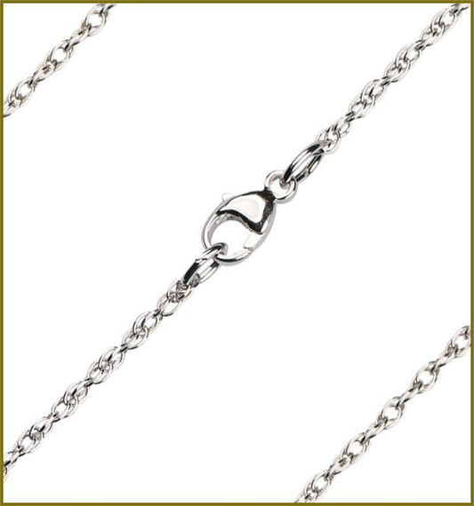 13" Sterling Silver Light Rope Chain, 0.9mm wide, # 2342