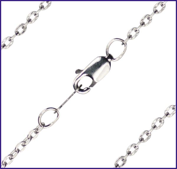 27" Sterling Silver Drawn Cable Chain w/ Clasp, 1.85mm wide, # 9315