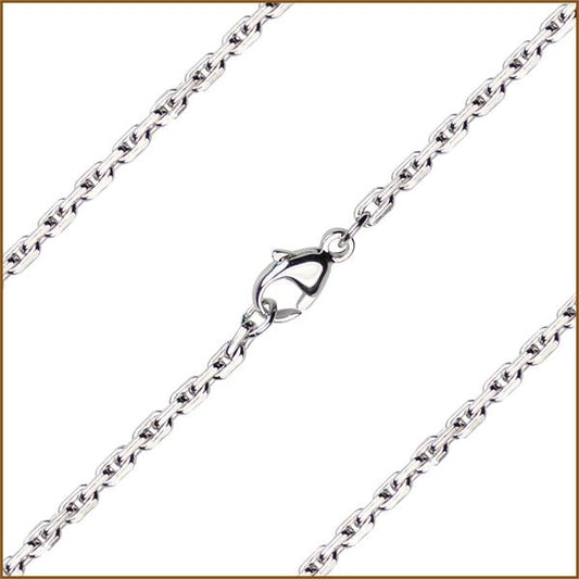 18" Sterling Silver Swage Chain, 2mm wide, # 9462