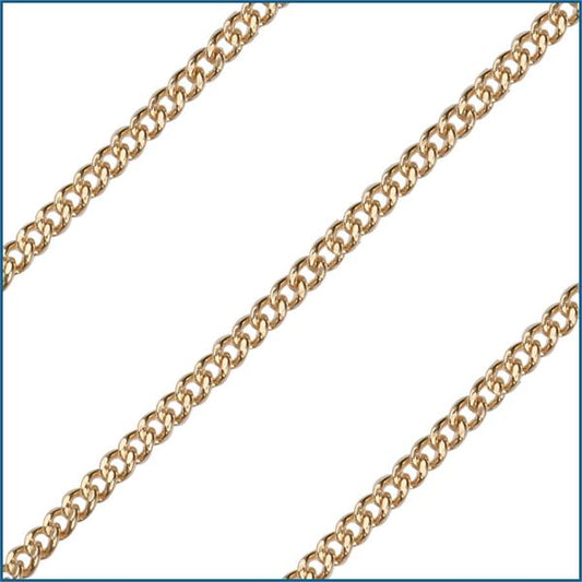 30" Endless Curb Chain, 2.5mm wide, 14kt Gold Filled, # 2273