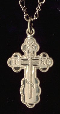 St. Olga Cross, 14kt Gold Filled, 7/8", your choice of chain, # 23719