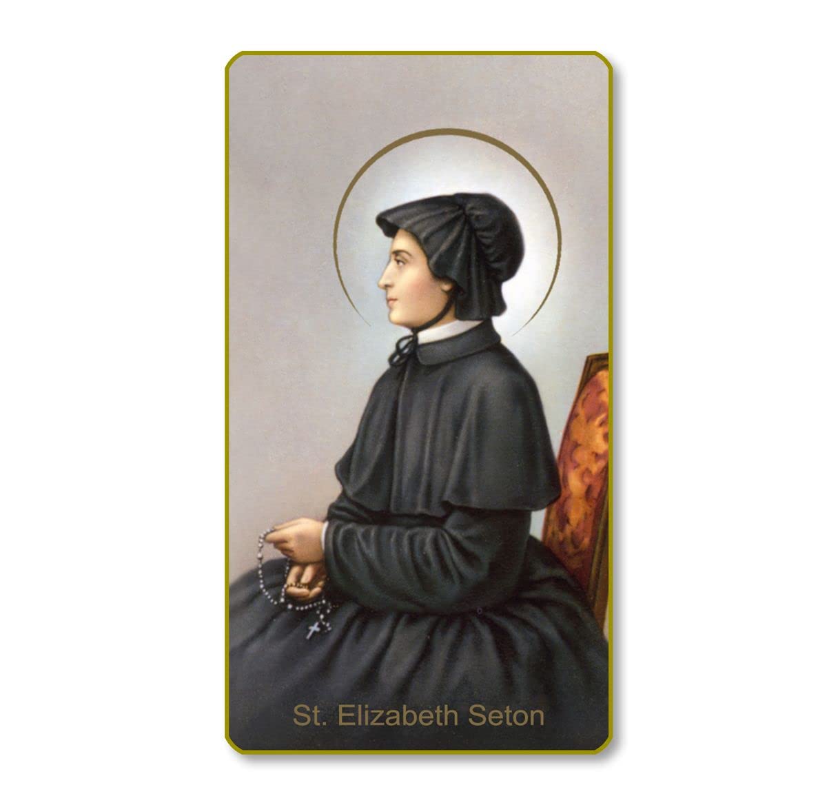 St. Elizabeth Ann Seton Italian Paper Holy Cards, 2"x4", Blank Back, 100-Pack, # 6110