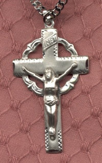 1-5/8" Crucifix, Sterling Silver, Your Choice of Chain, # 2416