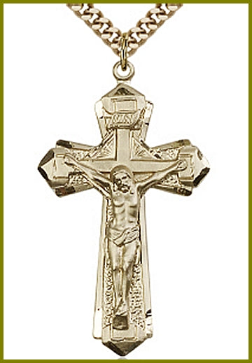 1-5/8" Crucifix in 14kt Gold Filled, Your Choice of Chain, # 2425
