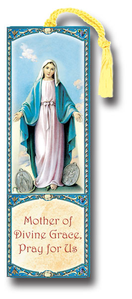 Our Lady of Grace / Memorare Laminated Tasseled Bookmark, # 24450