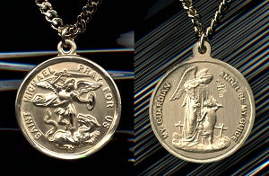 Large St. Michael Medal- 14kt Gold Filled, Your Choice of Chain, # 2447