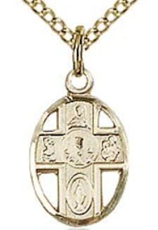 Communion Cup 4-Way 1/2" 14kt Gold Filled, Your Choice of Chain, # 24658