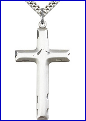 1-5/8" Sterling Silver Cross, Your Choice of Chain, # 24747