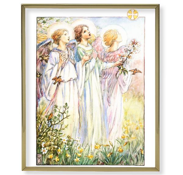 Three Angels Picture, 13-1/2"x16-9/16 Lightweight with Clear Lamination, Italian Print on Woodboard # 25406