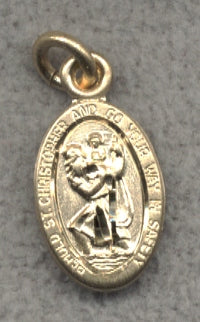 St. Christopher 14Kt. Gold Medal 3/8", Free Chain, # 2599
