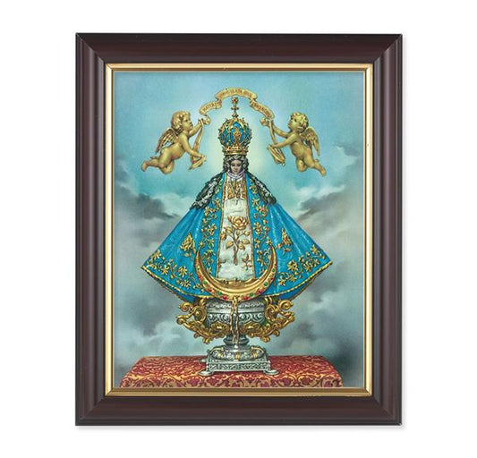 Virgen de San Juan, 10"x12", Classic Fluted Walnut Finished Frame, Italian Print Under Glass # 26257