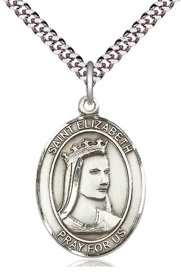 St. Elizabeth of Hungary Medal, Sterling Silver, 3/4", 18" Chain, # 26285-sale