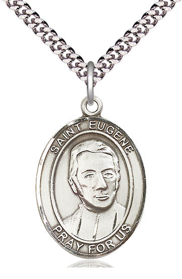 St. Eugene de Mazenod Medal, Sterling Silver, 1"x3/4", 24" Chain, # 26314-sale