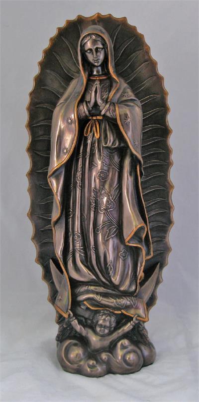 19" Our Lady of Guadalupe, Cold Cast Bronze, # 65265