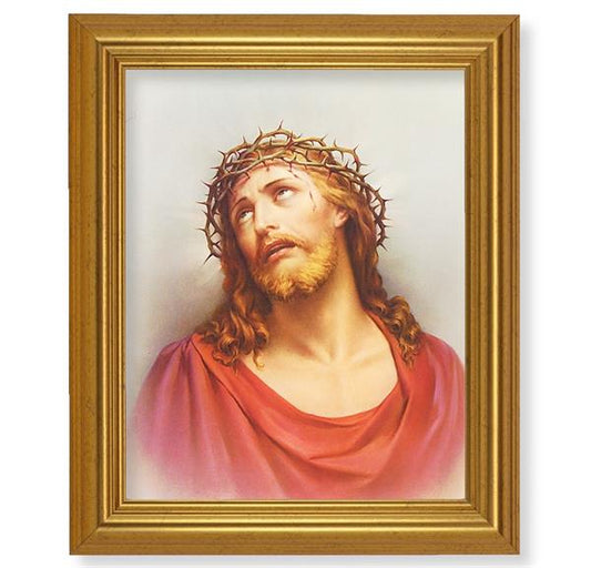 Christ in Agony, 10"x12" Gold-Leaf Finished Classic Frame, Italian Print on Artboard # 27151