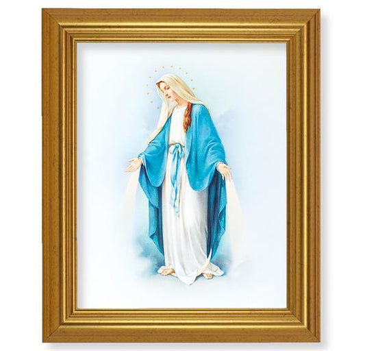Our Lady of Grace, 10"x12" Gold-Leaf Finished Classic Frame, Italian Print on Artboard # 27189