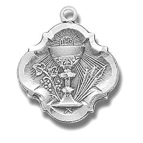 Sterling Silver Chalice Medal, 7/8" overall, Your choice of chain, # 27216
