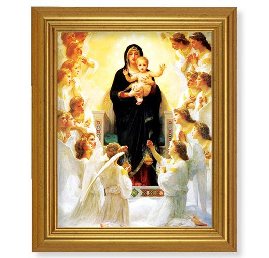 Bouguereau: Queen of Angels, 10"x12" Gold-Leaf Finished Classic Frame, Italian Print on Artboard # 27246