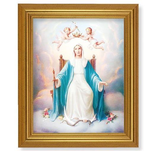 Queen of Heaven, 10"x12" Gold-Leaf Finished Classic Frame, Italian Print on Artboard # 27255