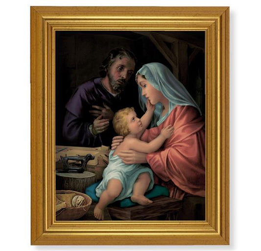 Holy Family, 10"x12" Gold-Leaf Finished Classic Frame, Italian Print on Artboard # 27307