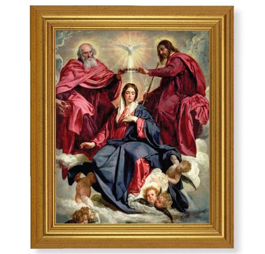 Crowning of Mary, 10"x12" Gold-Leaf Finished Classic Frame, Italian Print on Artboard # 27349
