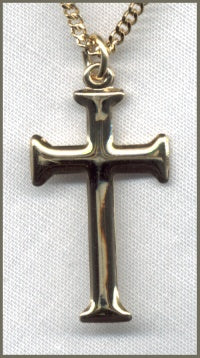 Polished Gold Filled Cross Necklace, Your choice of chain # 2824