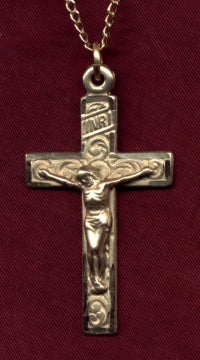 1-1/4" Crucifix in 14kt Gold Filled, Your Choice of Chain, # 2830