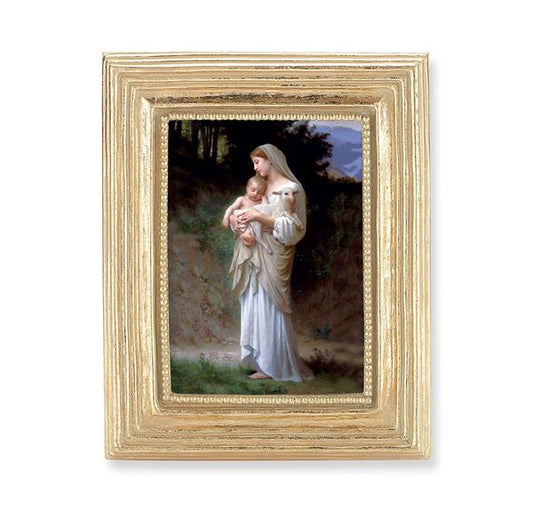 Divine Innocence Picture, Gold Finish 3-7/8"x4-3/4 Frame, Exclusive Gold Stamped Print Under Glass # 28336