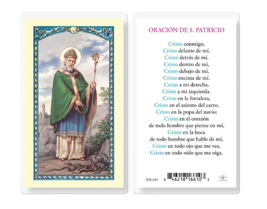 Oracion De S. Patricio, Estampas Sagradas Laminadas, Paquete de 25, #2845