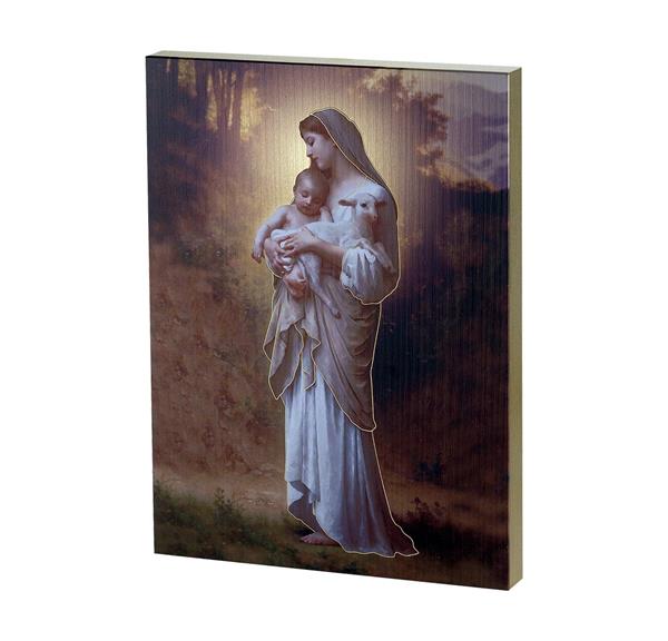 Bouguereau: Divine Innocence Italian Color Artwork On 1" Thick Textured Woodboard, 7-1/2"x10" # 28501
