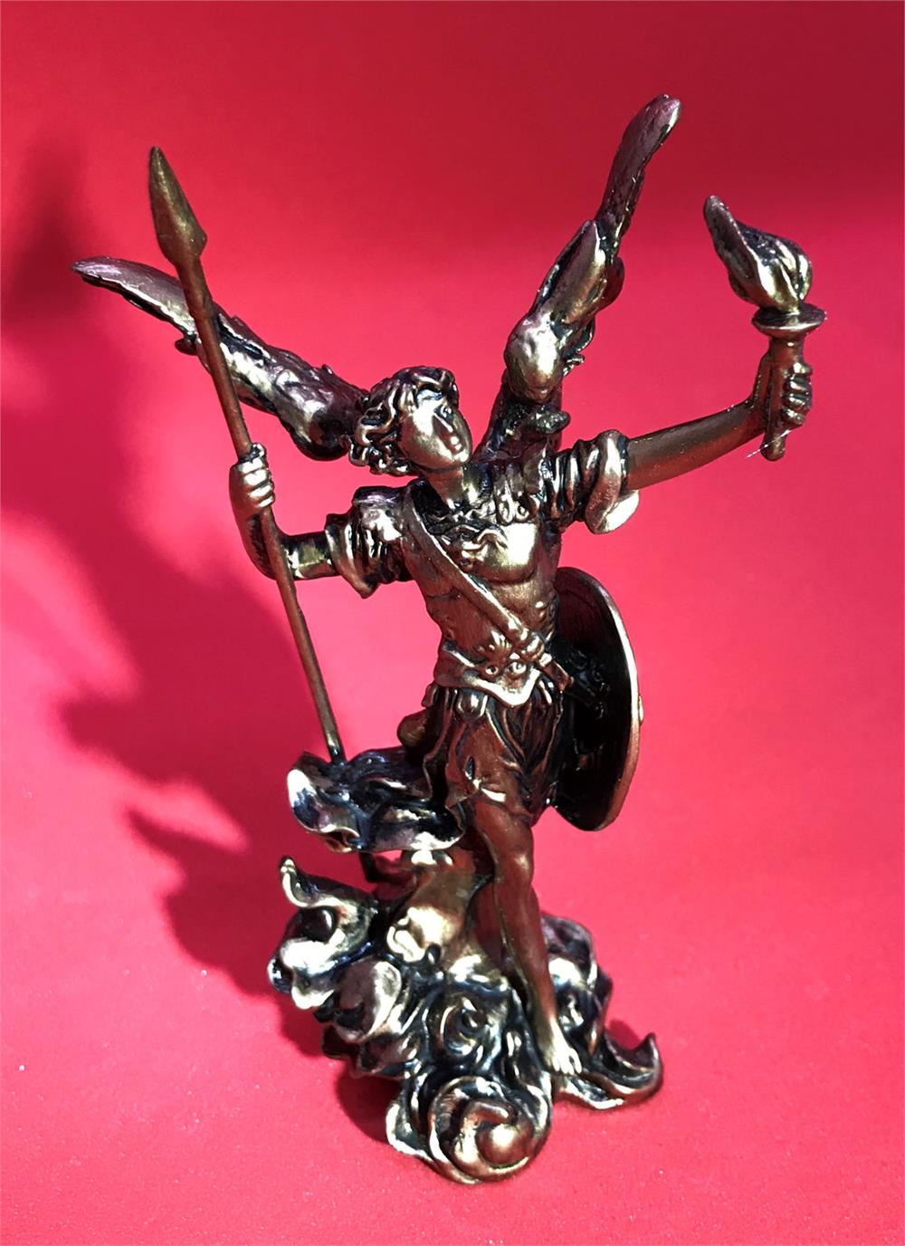 4.5" Archangel Uriel Statue, Bronzed Resin, 2-Count Value Pack, # 2863