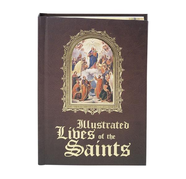 Illustrated Lives of The Saints, Brown Hardcover 4-3/4"x6-3/4 # 28643