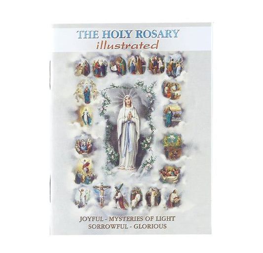 The Holy Rosary Illustrated, Joyful. Luminous, Sorrowful, 4"x6", Glorious, 10-Count Value Pack # 28658